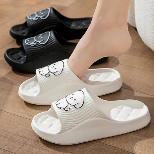 New Summer Couple Non-slip Soft Slides Lithe Comfort Cartoon Puppy Sandals For Men Women Casual Slippers Ladies' Home Flip Flops