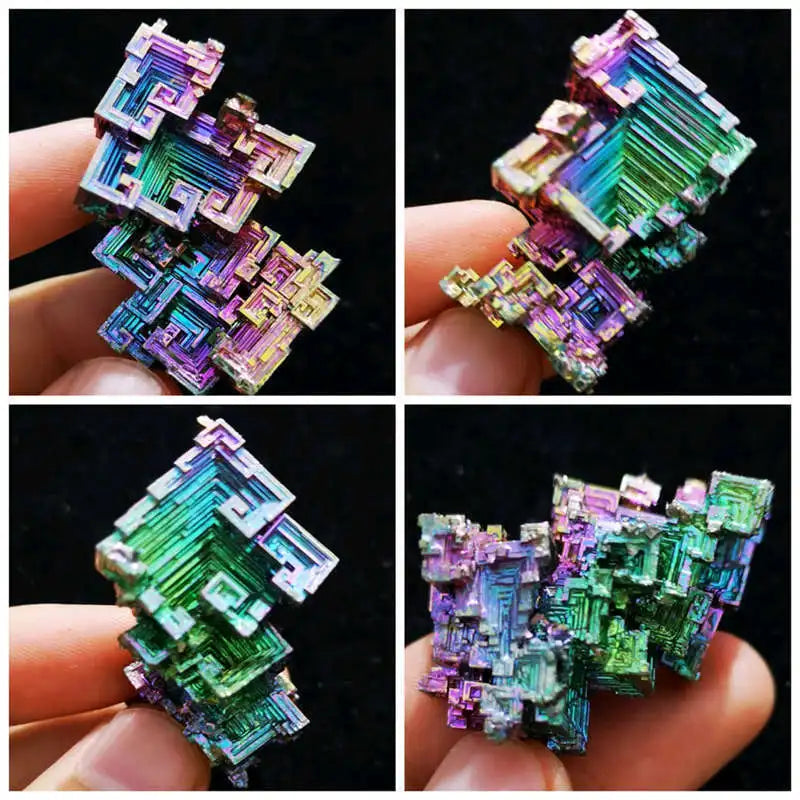 Natural Aura Rainbow Titanium Bismuth Healing Quartz Crystal Stone Specimens