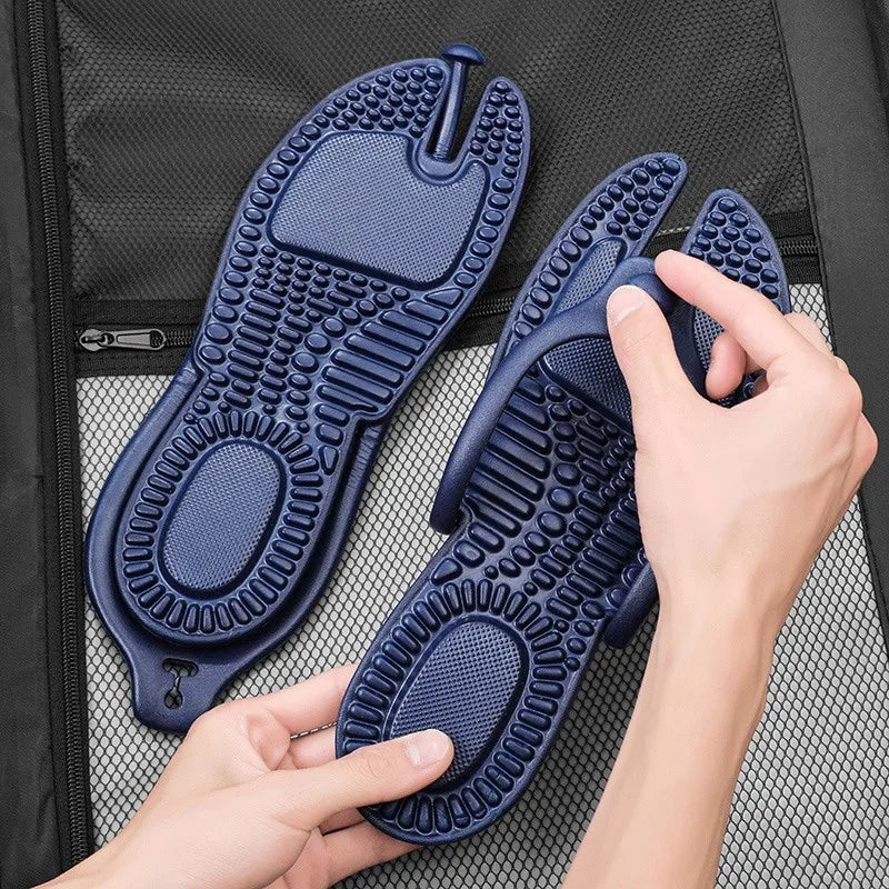 Slippers Men's Platform Flip Flops Bathroom Home Slippers Women Hotel slippers Outdoor travel folding slippers Non-slip Slides