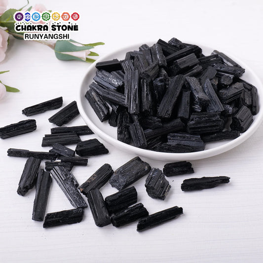 50G/BAG Natural Crystal Black Tourmaline Raw Stone ILrregular Size Reiki Healing Energy Gemstone Mineral Specimen Home Decora