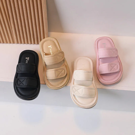 Children's Fashion Chic Slippers 2024 Summer New Boys and Girls Children's Casual Shoes Soft Sole Non Slip Trendy Outdoor Wear