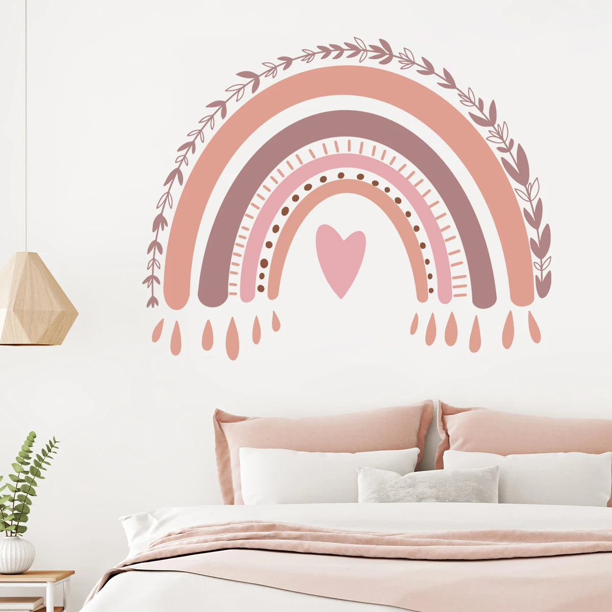 Cartoon Cute Rainbow Wall Sticker Kids Room Wall Art Decoration for Bedroom Girls Gift Sweet Home Decore Living Room DIY