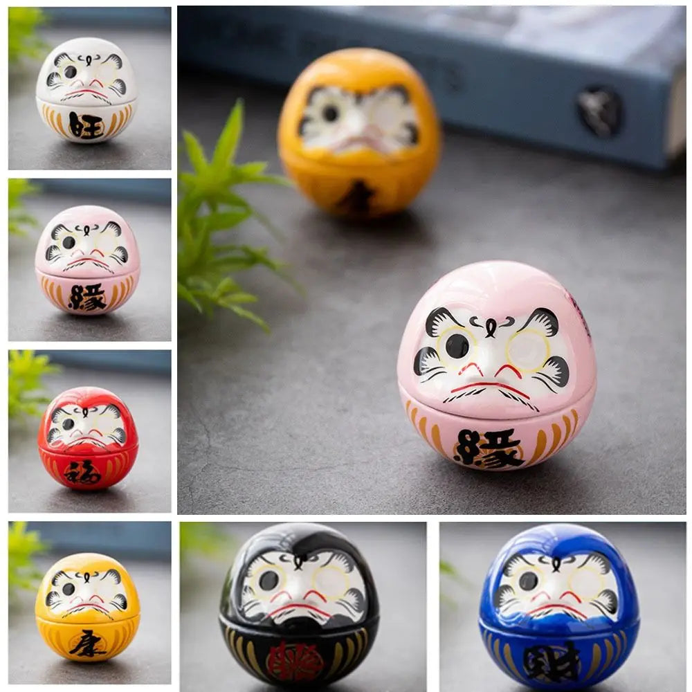 Daruma Tumbler Japanese Style Lucky Cat Restaurant Decoration Landscape Ceramic Home Decor Accessories Gifts