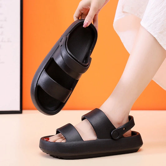 New Summer Thick Bottom Cloud Slippers Women Comfort Soft Sole Platform Sandals Woman Outdoor Non-slip Beach Slides Flip Flops