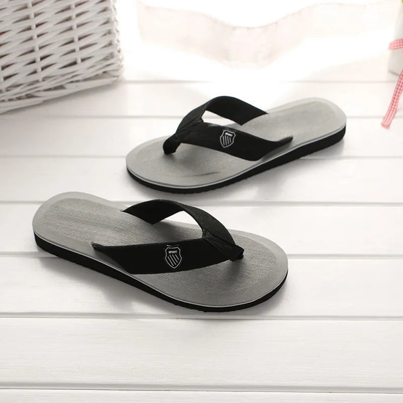 2024 Summer New Men Flip Flops Beach Slippers Sandals Non-Slip Home Slippers Indoor House Anti-Slip Slides Casual Shoes