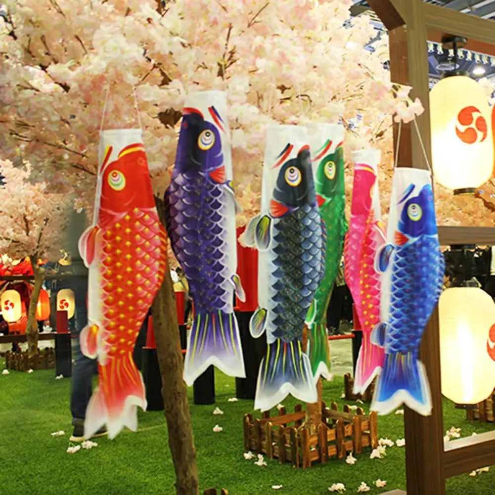 Japanese Koinobori Carp Flag Tour Guide Flag Japan Carp Streamer Windsock Decoration Fish Flags Photography Anime Cosplay Flags