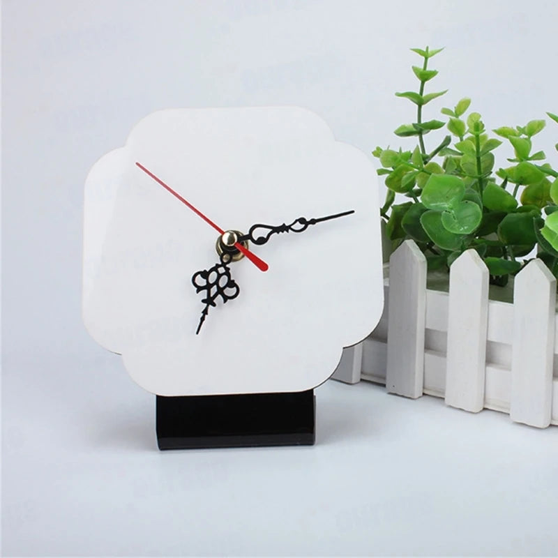 Sublimation Blank Photo Frame Clock for Heat Transfer Printing DIY Sublimation Clock Decoration for Bedroom Home Office