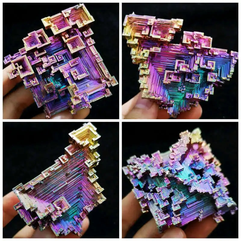 Natural Aura Rainbow Titanium Bismuth Healing Quartz Crystal Stone Specimens