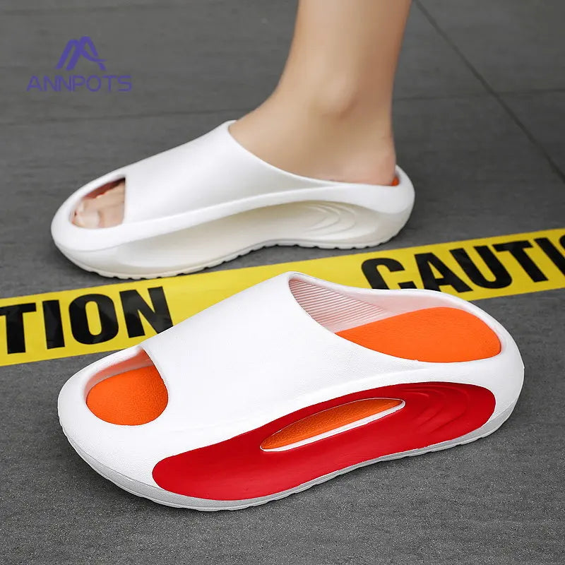 New Summer Sneaker Slippers For Women Men Thick Bottom Platform Slides Soft EVA Hollow Unisex Sports Sandals Casual Beach Shoes