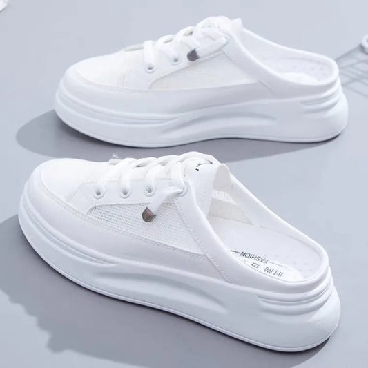 Comemore White Tennis Fashion Comfortable Women's Sports Shoes Platform Autumn Trends 2023 Flat Summer Woman Sneakers Slippers