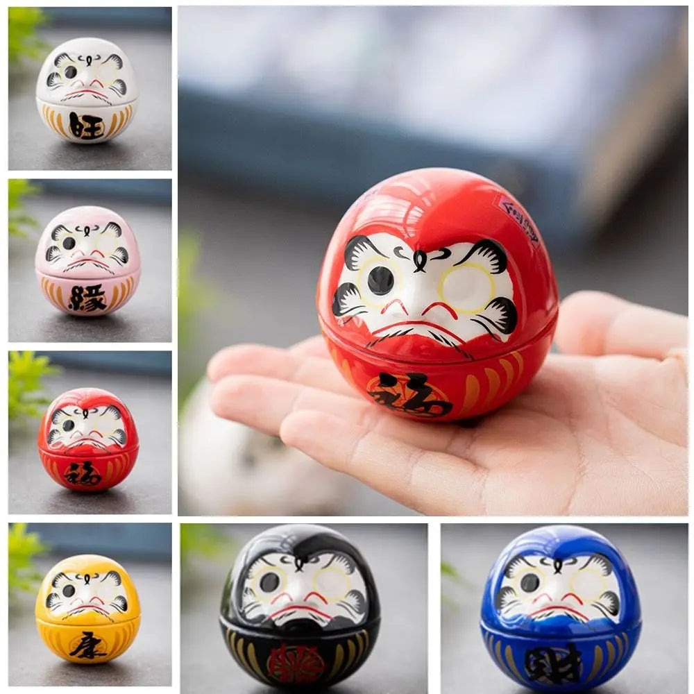 Daruma Tumbler Japanese Style Lucky Cat Restaurant Decoration Landscape Ceramic Home Decor Accessories Gifts