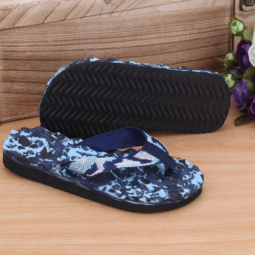 Men Camouflage Flip Flops Slippers Shoes Sandals Slipper Indoor & Outdoor Casual Men Non-Slip Beach Shoes Sapato Masculino 40-45