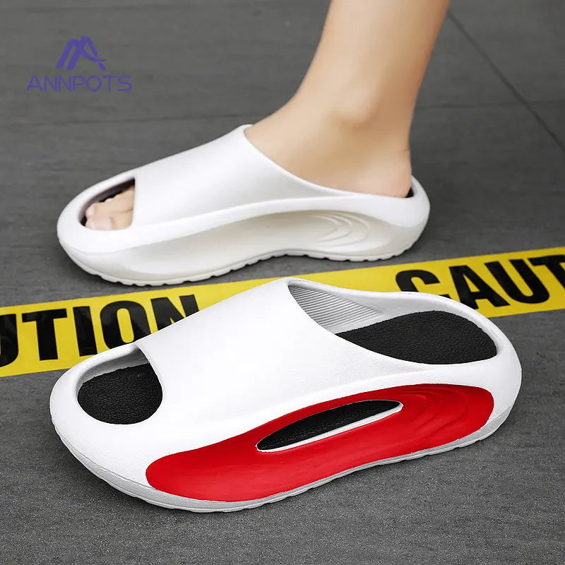 New Summer Sneaker Slippers For Women Men Thick Bottom Platform Slides Soft EVA Hollow Unisex Sports Sandals Casual Beach Shoes