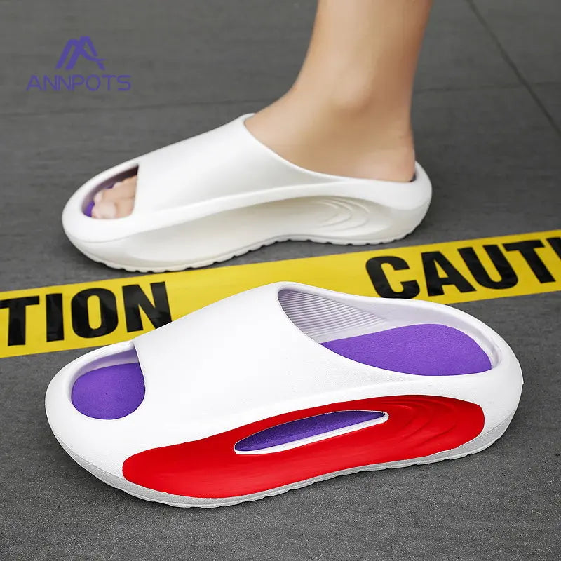 New Summer Sneaker Slippers For Women Men Thick Bottom Platform Slides Soft EVA Hollow Unisex Sports Sandals Casual Beach Shoes