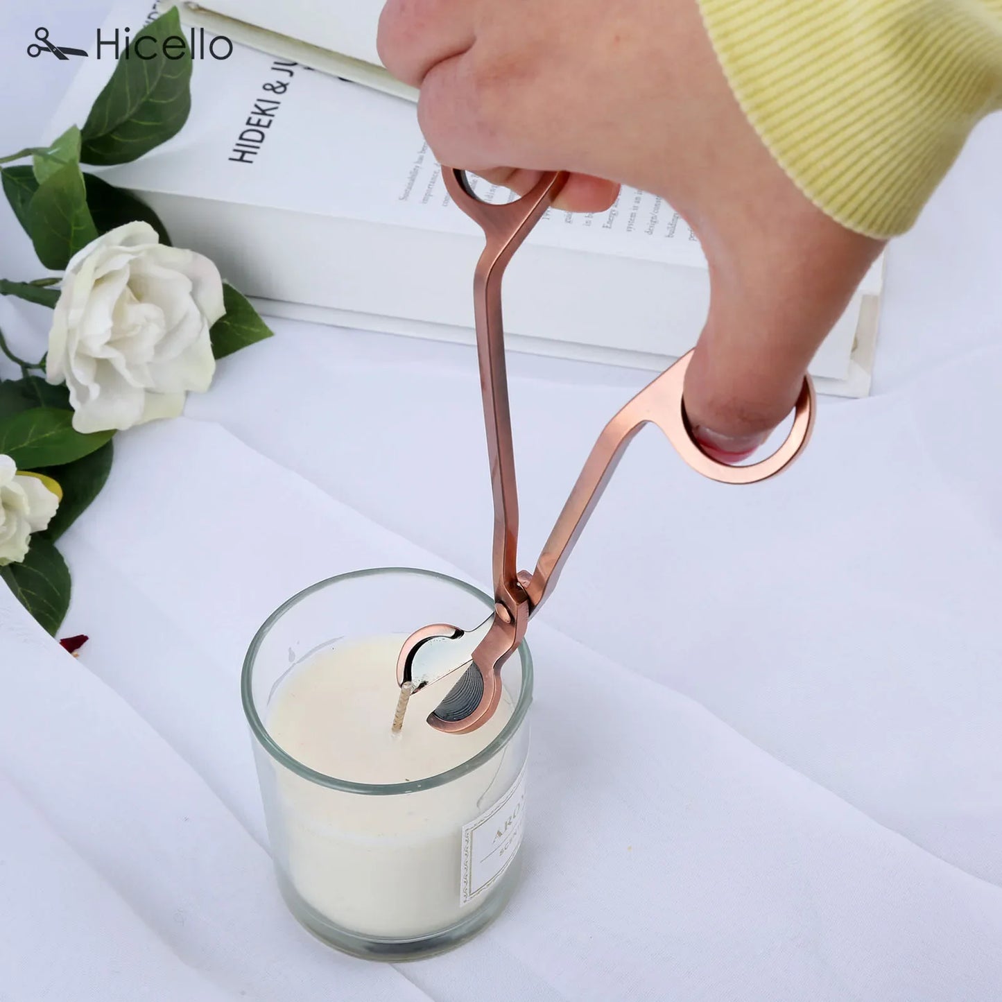 Candle Wick Trimmer Stainless Steel Candle scissors trim wick Cutter Snuffer Round head 18cm Black Rose Gold Silver Red Bronze