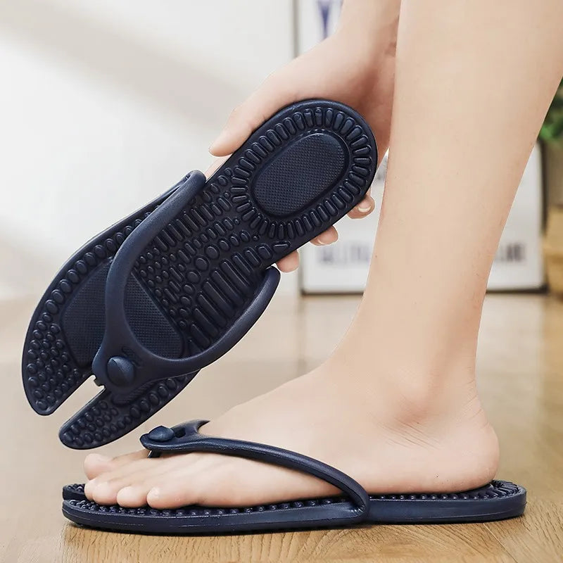 Slippers Men's Platform Flip Flops Bathroom Home Slippers Women Hotel slippers Outdoor travel folding slippers Non-slip Slides