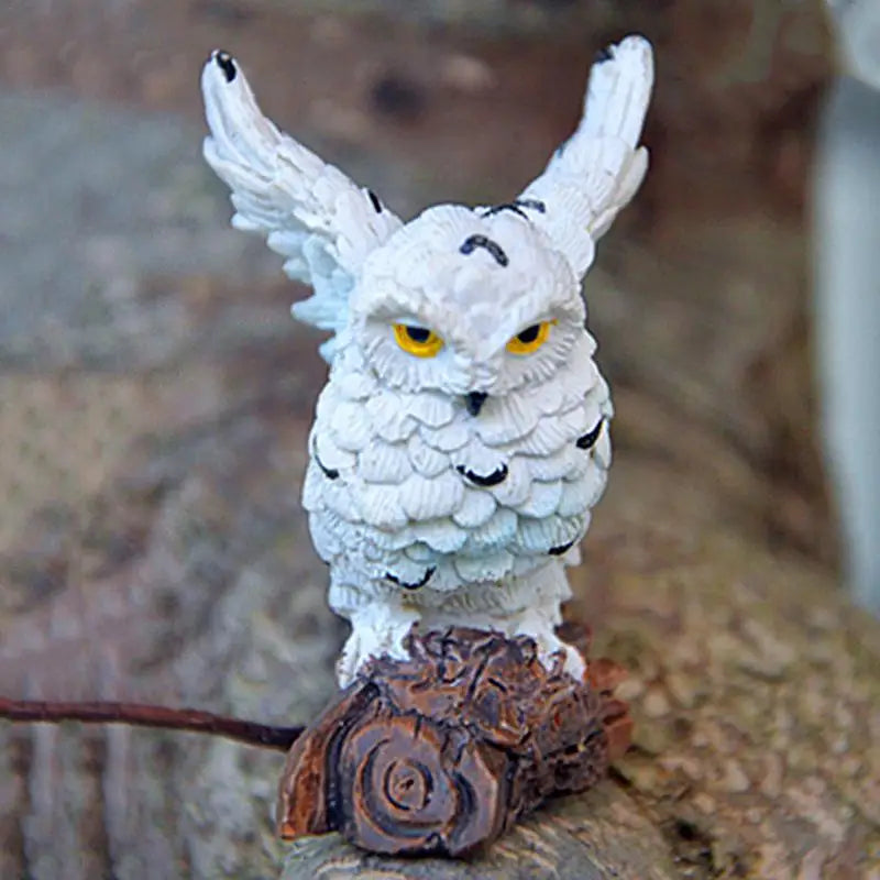 Garden Owl Figurines Realistic Animals Landscape Miniature Fairy Decoration For Moss Landscape Bonsai Crafts Home Decor