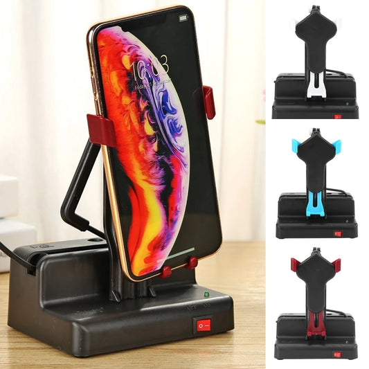 Desk Walking Swing Shaker Mobile Phone Stand  Automatic Shake Motion Mute Brush Step Safety Wiggler With USB Cable