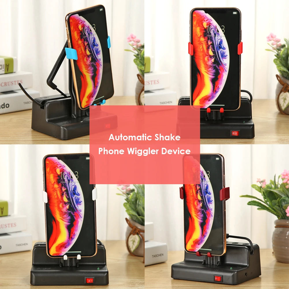 Desk Walking Swing Shaker Mobile Phone Stand  Automatic Shake Motion Mute Brush Step Safety Wiggler With USB Cable