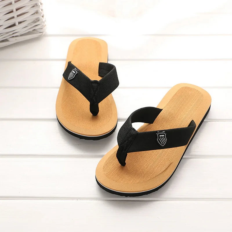 2024 Summer New Men Flip Flops Beach Slippers Sandals Non-Slip Home Slippers Indoor House Anti-Slip Slides Casual Shoes