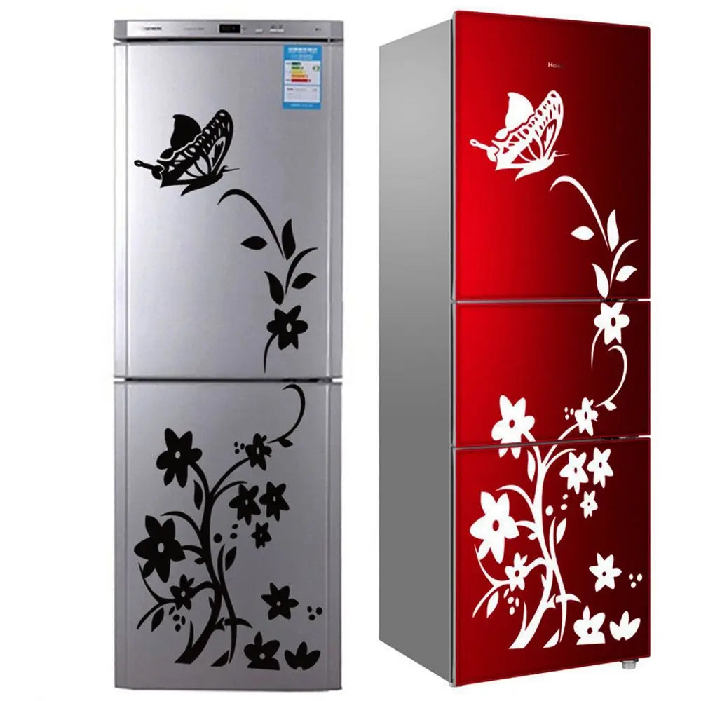 High Quality Creative Wall/Door/Refrigerator Black Sticker Butterfly Pattern Wall Stickers Home Decoration Kitchen Wall ArtDecor