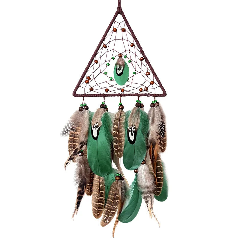 Triangle Dream Catcher Wind Chime Hanging Decoration New Handicraft Creative Living Room Bedroom Decoration Wind Chime Gift