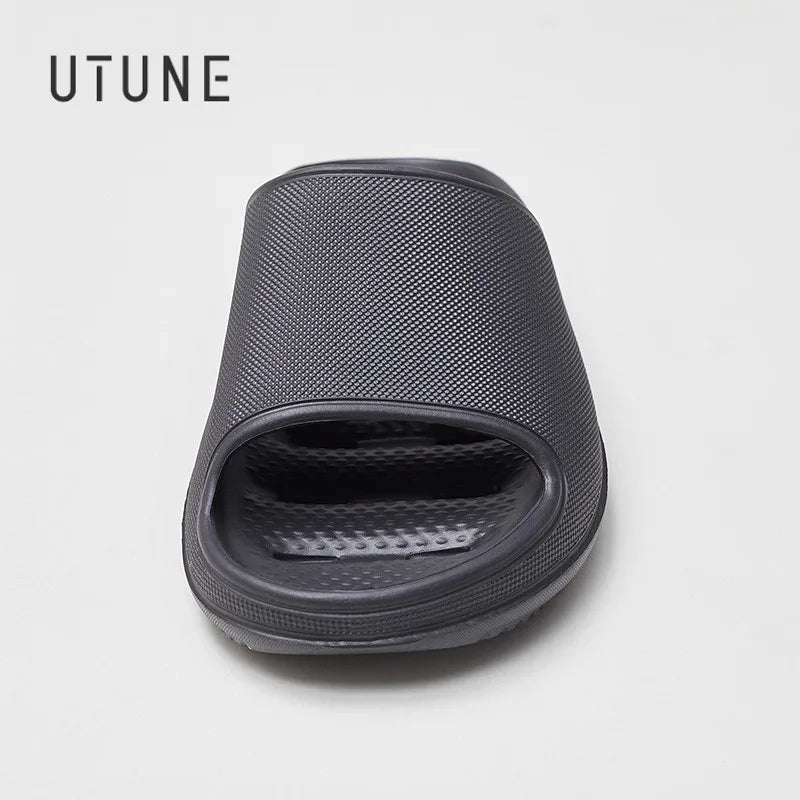 UTUNE EVA Home Slippers Men Bathroom Shoes Hole Leaking Sandals Indoor Men Shoes Shower Women Slipper Anti-slip Summer Slides