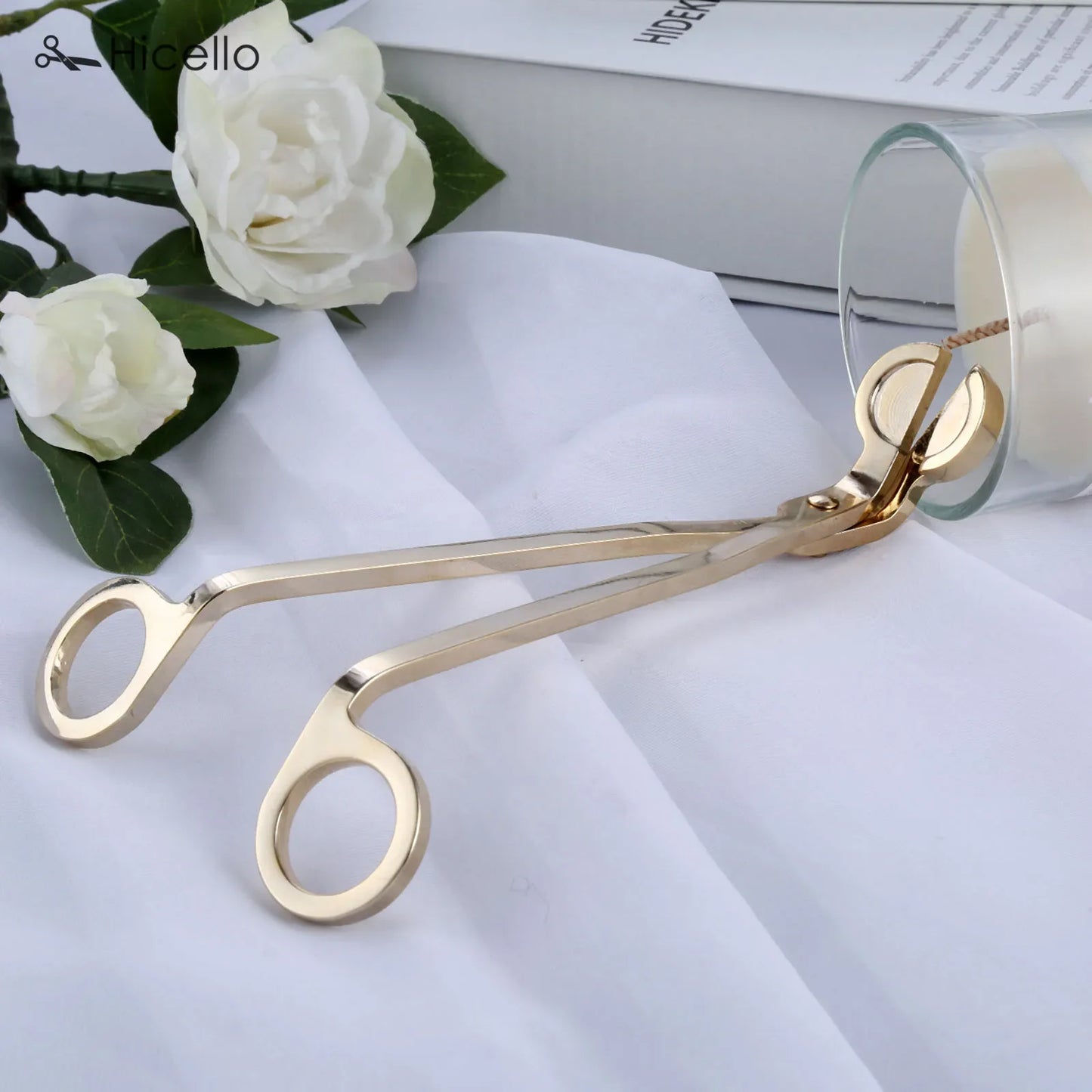 Candle Wick Trimmer Stainless Steel Candle scissors trim wick Cutter Snuffer Round head 18cm Black Rose Gold Silver Red Bronze