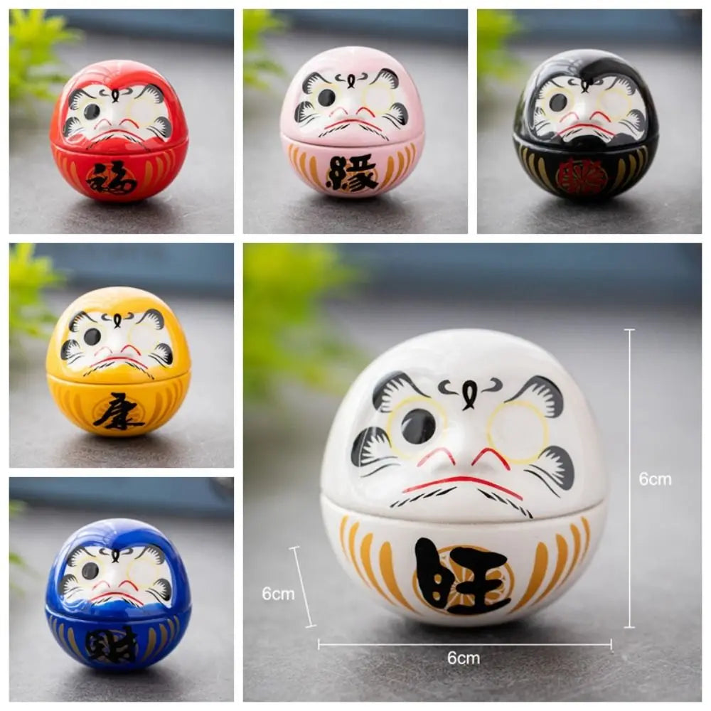 Daruma Tumbler Japanese Style Lucky Cat Restaurant Decoration Landscape Ceramic Home Decor Accessories Gifts