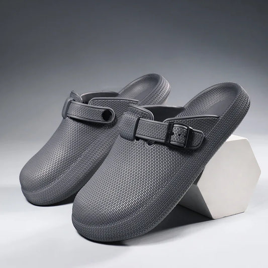 Kidmi Men Clogs Slippers Fashion EVA Insole Men Slippers with Arch Support Waterproof Garden Shoes For Men Adjustable Buckle