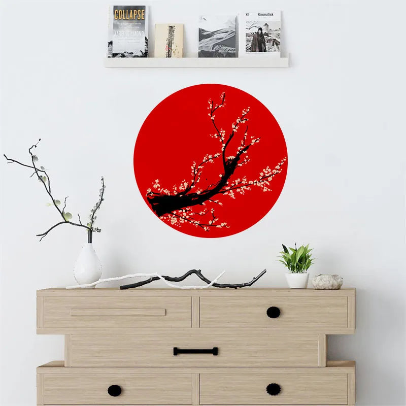 M450 Creative Stickers Japanese Landscape Stickers Silhouette Comic Decal Anti Scratch Sticker Fit For GTR VAN Glue Sticker