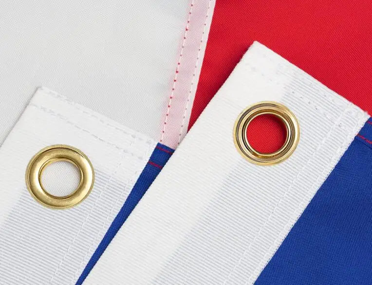 3x5fts 90x150cm french france Flag Outdoor Embroidered Duty 210D Patchwork Nylon Sewn Hemming Brass Grommets