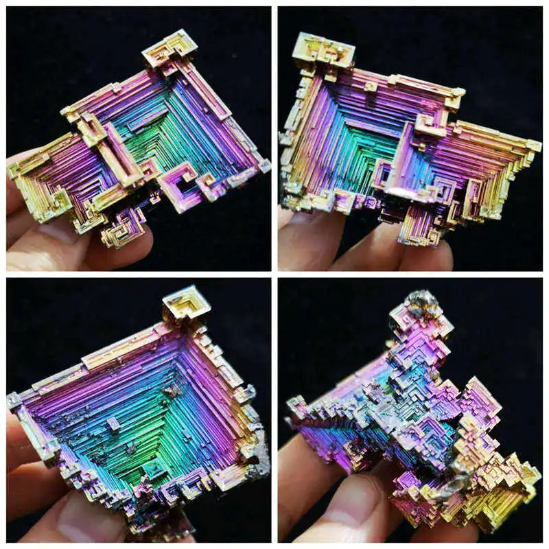 Natural Aura Rainbow Titanium Bismuth Healing Quartz Crystal Stone Specimens