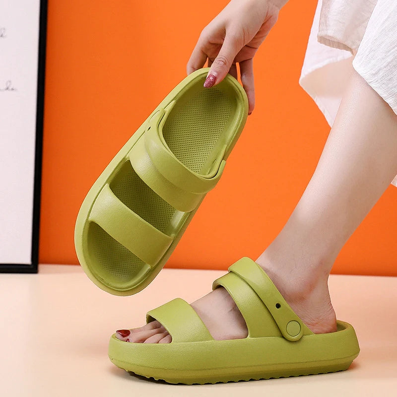 New Summer Thick Bottom Cloud Slippers Women Comfort Soft Sole Platform Sandals Woman Outdoor Non-slip Beach Slides Flip Flops