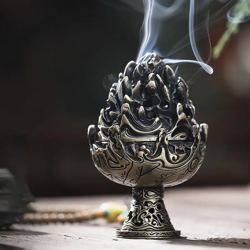 Alloy Mini Boshan Incense Burner Chinese Ancient Home Indoor Decoration Sandalwood Stick Cense Holder Desk Ornaments