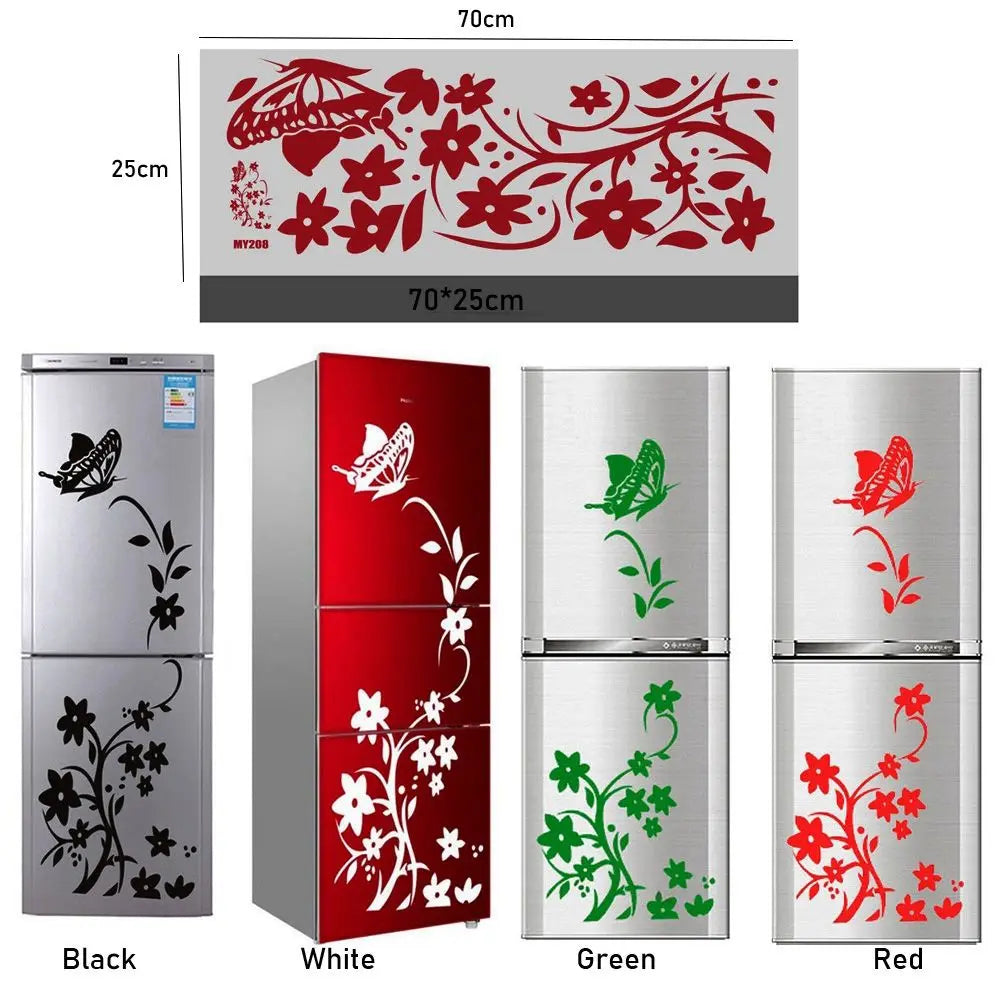 High Quality Creative Wall/Door/Refrigerator Black Sticker Butterfly Pattern Wall Stickers Home Decoration Kitchen Wall ArtDecor