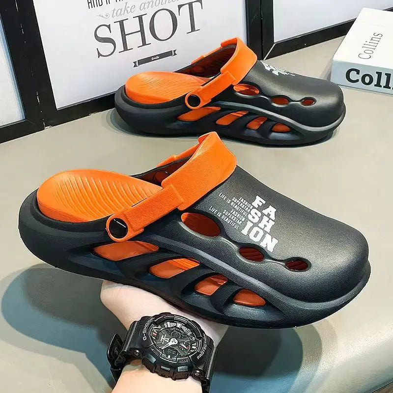 Men's Summer Thick Sandals Wear Dual-use Sports Slippers Feeling of Treading on Shit Beach Sandals Eva Soft Slippers Light 40-45