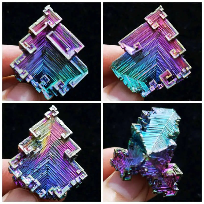 Natural Aura Rainbow Titanium Bismuth Healing Quartz Crystal Stone Specimens