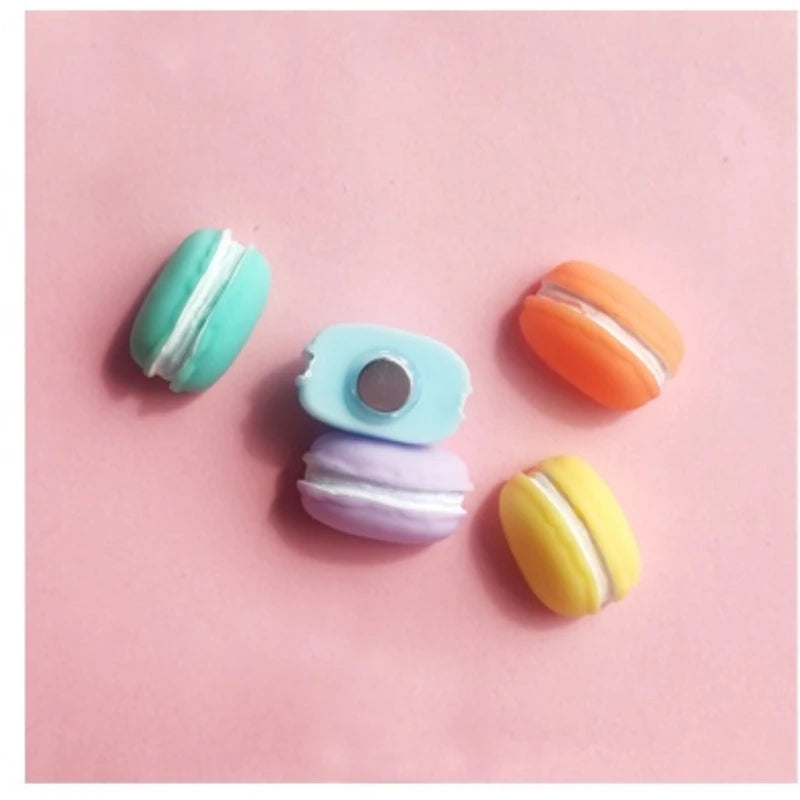 5pcs Cute Simulation of Macaron Refrigerator Magnets A Set of Personality Creative 3D Magnet Home Decoration