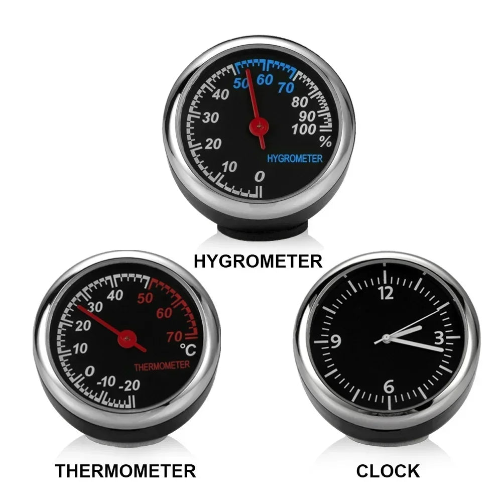 Mini Car Automobile Digital Clock Auto Watch Automotive Thermometer Hygrometer Decoration Ornament Clock In Car Accessories