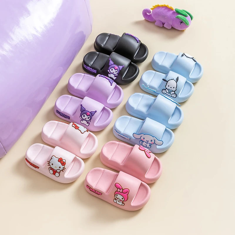 Sanrio Thick Bottom Home Indoor Lovely Female Bath Slippers Soft Bottom Summer Outdoor Non-slip Slippers