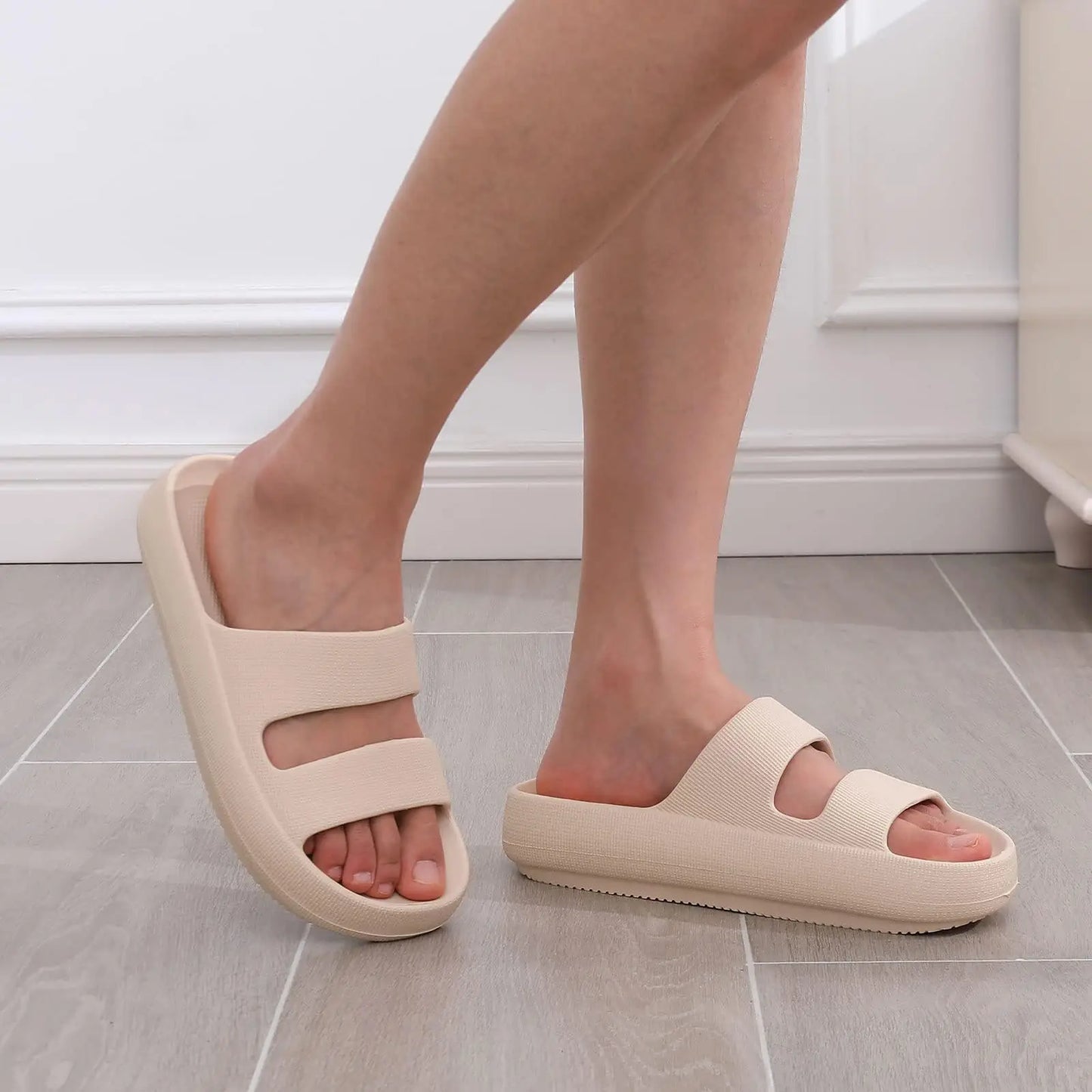 Goosecret Women Thick Bottom Slippers EVA Soft Sole Female Sandals With Arch Support Non-Slip Bathroom Home Shoes Cloud Slides