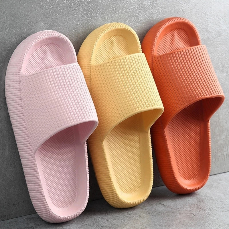 Rimocy Leopard Thick Platform Slippers for Women Home Couple Soft Sole Slide Sandals Woman 2023 Summer Beach Flip Flops 34-45