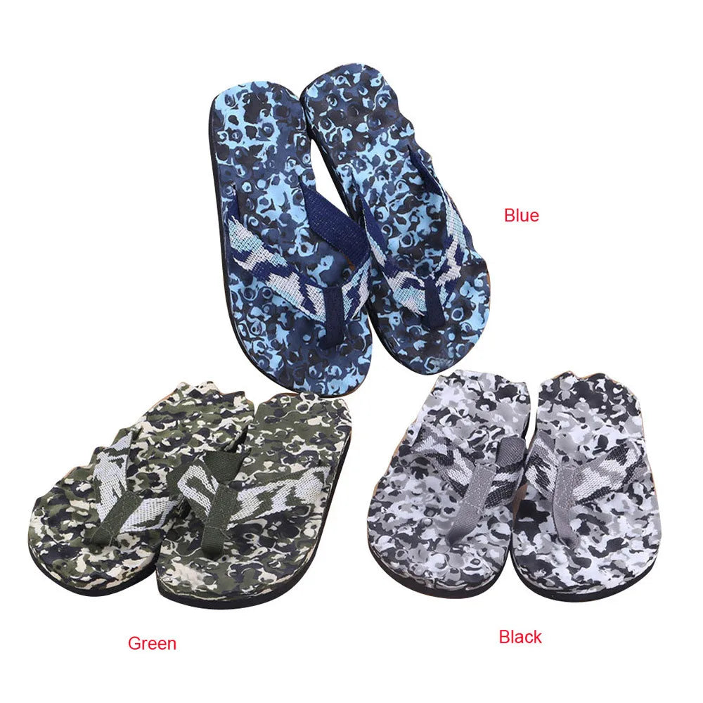 Men Camouflage Flip Flops Slippers Shoes Sandals Slipper Indoor & Outdoor Casual Men Non-Slip Beach Shoes Sapato Masculino 40-45